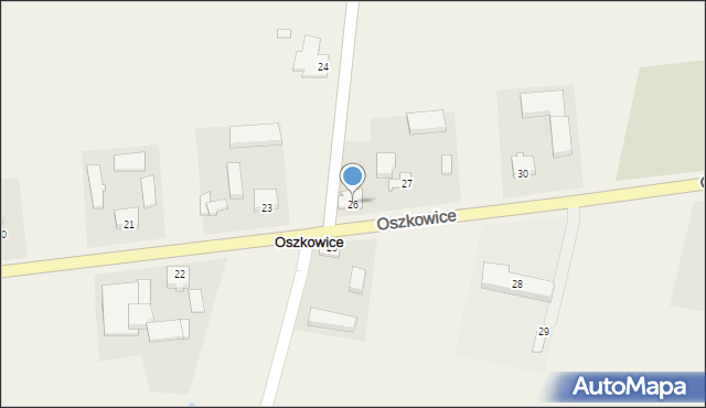 Oszkowice, Oszkowice, 26, mapa Oszkowice