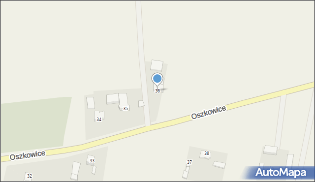 Oszkowice, Oszkowice, 36, mapa Oszkowice