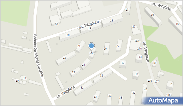 Ożarów, Osiedle Wzgórze, 25, mapa Ożarów