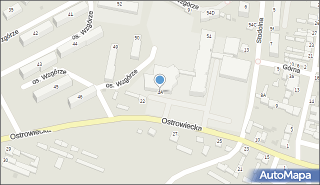 Ożarów, Ostrowiecka, 4A, mapa Ożarów