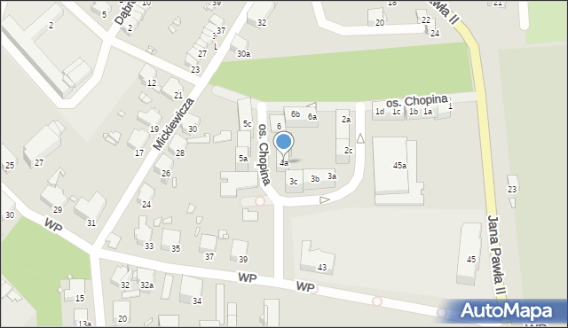 Paczków, Osiedle Chopina Fryderyka, 4a, mapa Paczków