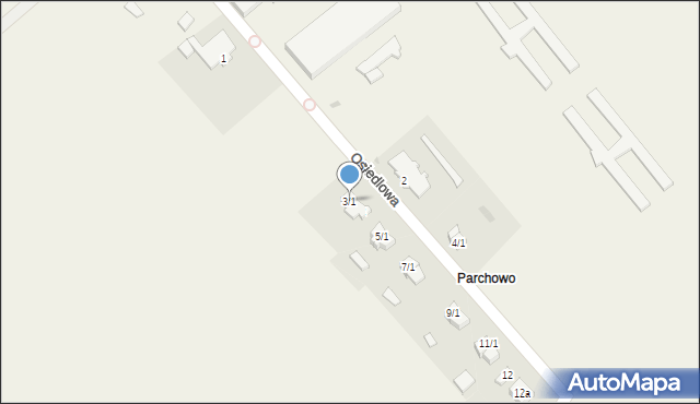 Parszewo, Osiedlowa, 3/1, mapa Parszewo