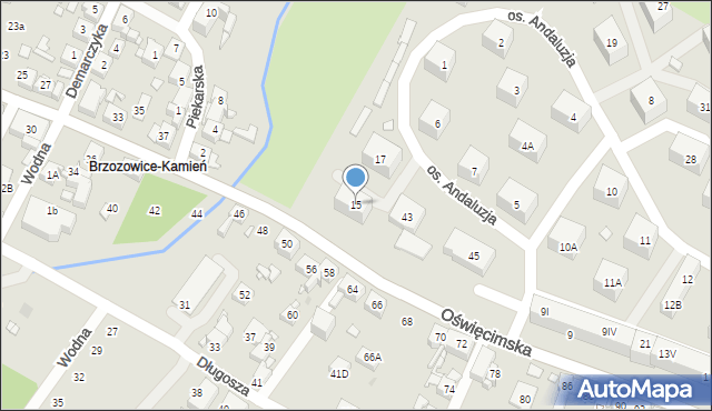 Piekary Śląskie, Osiedle Andaluzja, 15, mapa Piekary Śląskie