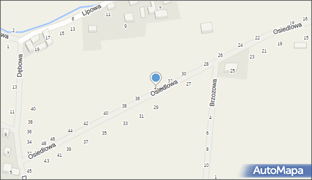 Pierwoszów, Osiedlowa, 34, mapa Pierwoszów