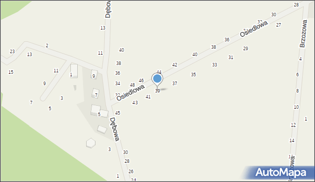 Pierwoszów, Osiedlowa, 39, mapa Pierwoszów