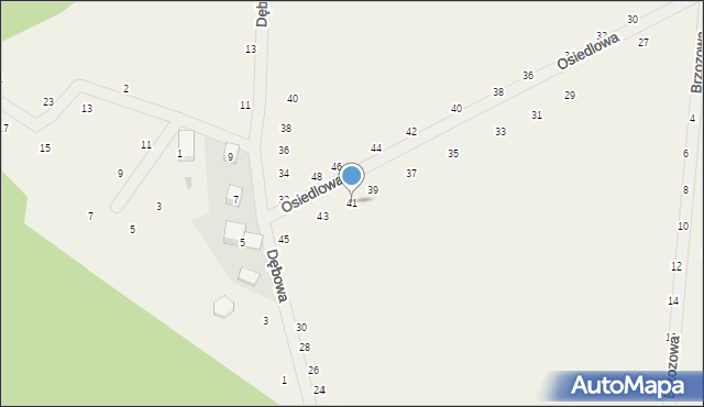 Pierwoszów, Osiedlowa, 41, mapa Pierwoszów