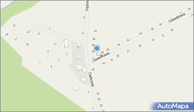 Pierwoszów, Osiedlowa, 50, mapa Pierwoszów