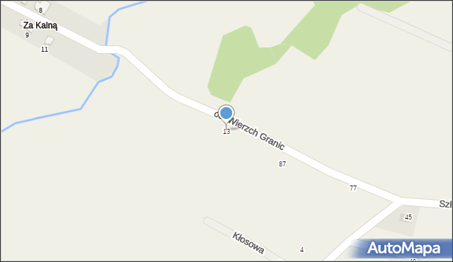 Pietrzykowice, Osiedle Wierzch Granic, 13, mapa Pietrzykowice