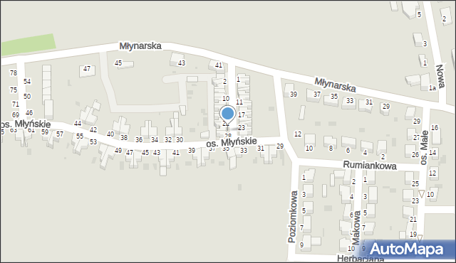 Piława Górna, Osiedle Młyńskie, 26, mapa Piława Górna