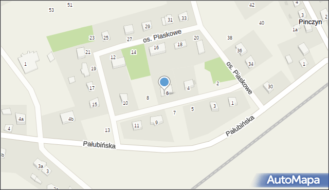 Pinczyn, Osiedle Piaskowe, 6A, mapa Pinczyn