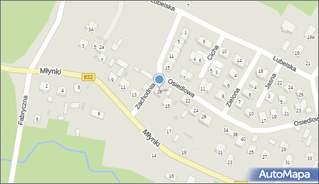 Poniatowa, Osiedlowa, 18, mapa Poniatowa