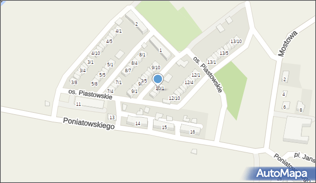 Porajów, Osiedle Piastowskie, 10/2, mapa Porajów