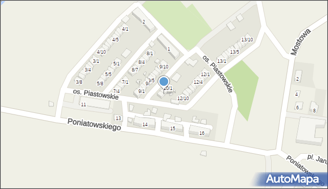 Porajów, Osiedle Piastowskie, 10/3, mapa Porajów