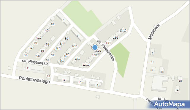 Porajów, Osiedle Piastowskie, 12/4, mapa Porajów