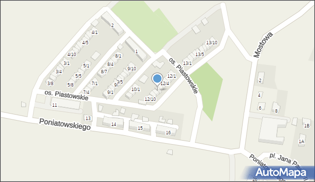 Porajów, Osiedle Piastowskie, 12/7, mapa Porajów