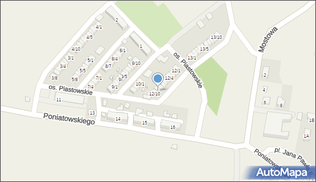 Porajów, Osiedle Piastowskie, 12/9, mapa Porajów