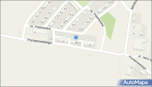 Porajów, Osiedle Piastowskie, 15, mapa Porajów