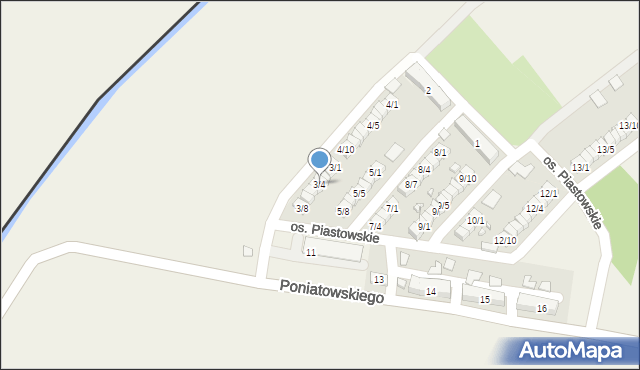 Porajów, Osiedle Piastowskie, 3/4, mapa Porajów