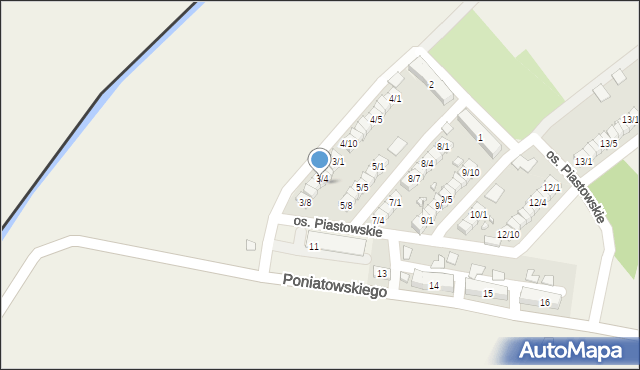 Porajów, Osiedle Piastowskie, 3/5, mapa Porajów