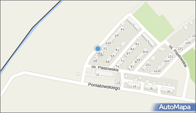 Porajów, Osiedle Piastowskie, 3/6, mapa Porajów