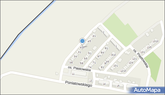 Porajów, Osiedle Piastowskie, 4/10, mapa Porajów