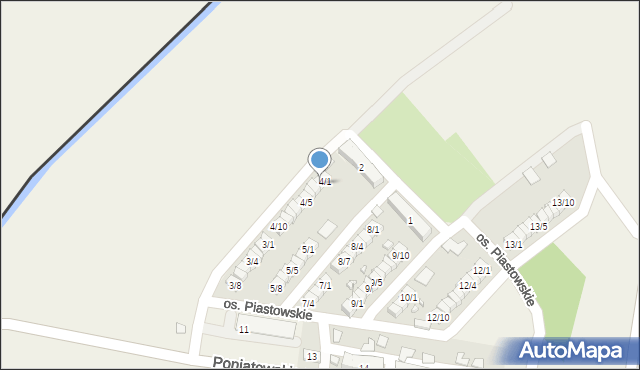Porajów, Osiedle Piastowskie, 4/2, mapa Porajów