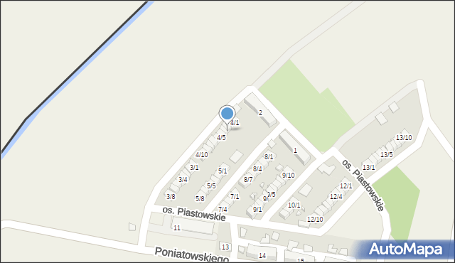 Porajów, Osiedle Piastowskie, 4/3, mapa Porajów