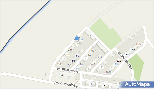 Porajów, Osiedle Piastowskie, 4/5, mapa Porajów