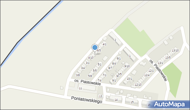 Porajów, Osiedle Piastowskie, 4/8, mapa Porajów