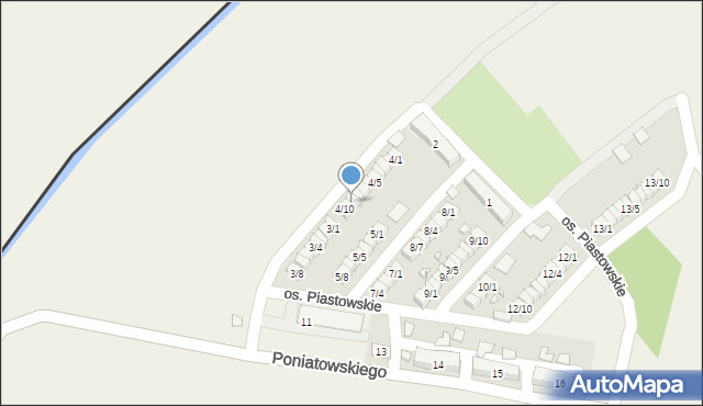 Porajów, Osiedle Piastowskie, 4/9, mapa Porajów