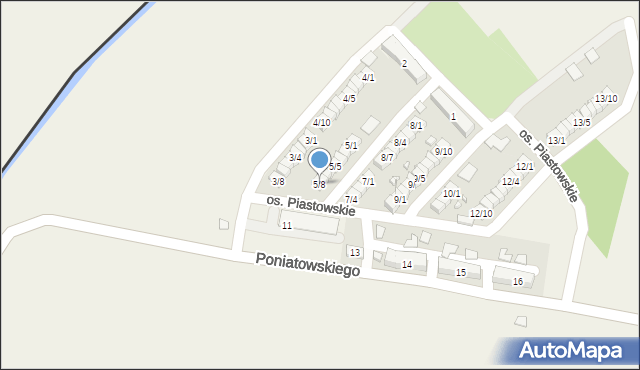 Porajów, Osiedle Piastowskie, 5/8, mapa Porajów