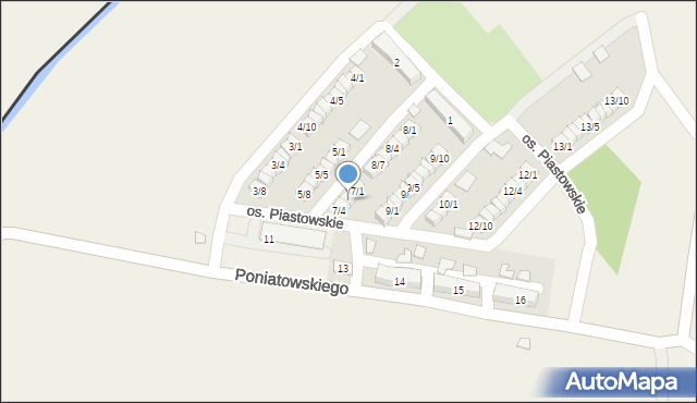 Porajów, Osiedle Piastowskie, 7/3, mapa Porajów