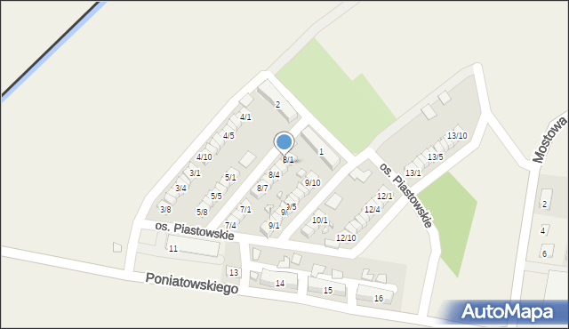 Porajów, Osiedle Piastowskie, 8/2, mapa Porajów