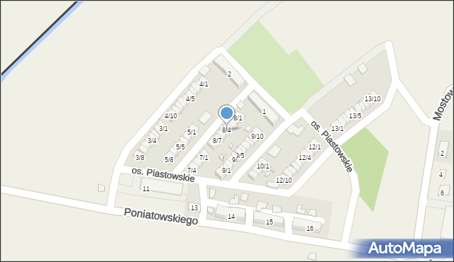 Porajów, Osiedle Piastowskie, 8/4, mapa Porajów