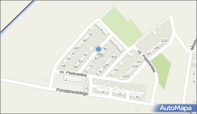 Porajów, Osiedle Piastowskie, 8/6, mapa Porajów