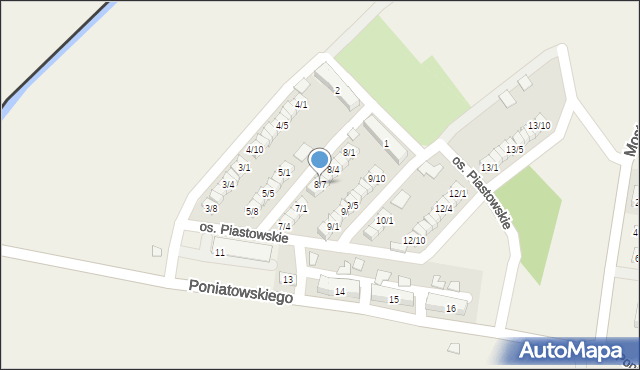 Porajów, Osiedle Piastowskie, 8/7, mapa Porajów