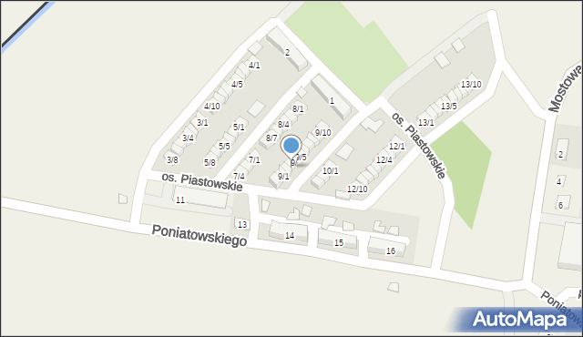 Porajów, Osiedle Piastowskie, 9/3, mapa Porajów