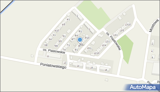 Porajów, Osiedle Piastowskie, 9/4, mapa Porajów