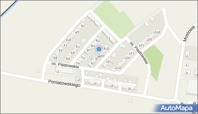 Porajów, Osiedle Piastowskie, 9/5, mapa Porajów