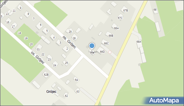 Potoczek, Osiedle Grójec, 66e, mapa Potoczek
