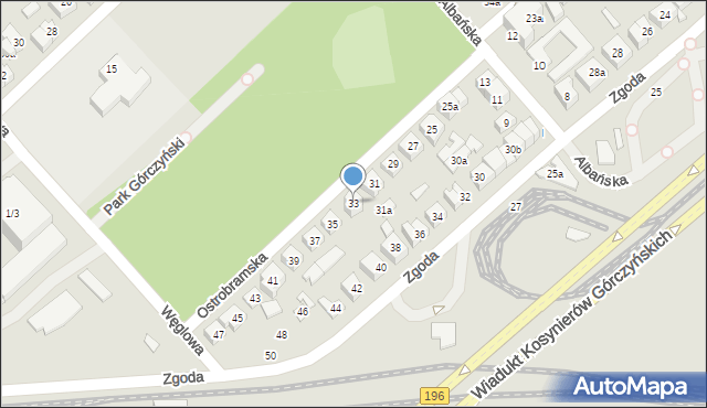 Poznań, Ostrobramska, 33, mapa Poznania