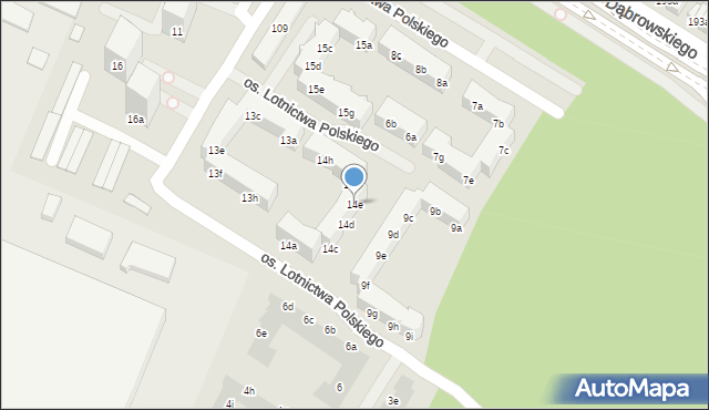 Poznań, Osiedle Lotnictwa Polskiego, 14e, mapa Poznania