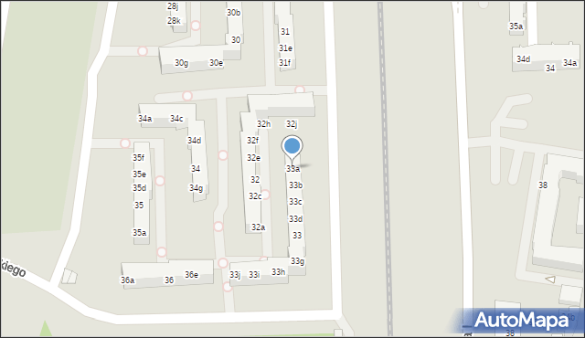 Poznań, Osiedle Króla Bolesława Chrobrego, 33a, mapa Poznania