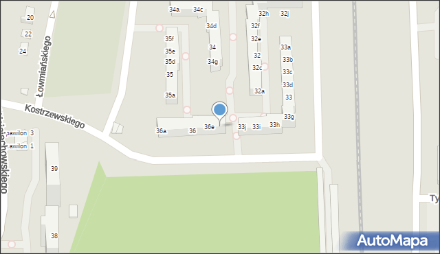 Poznań, Osiedle Króla Bolesława Chrobrego, 36f, mapa Poznania