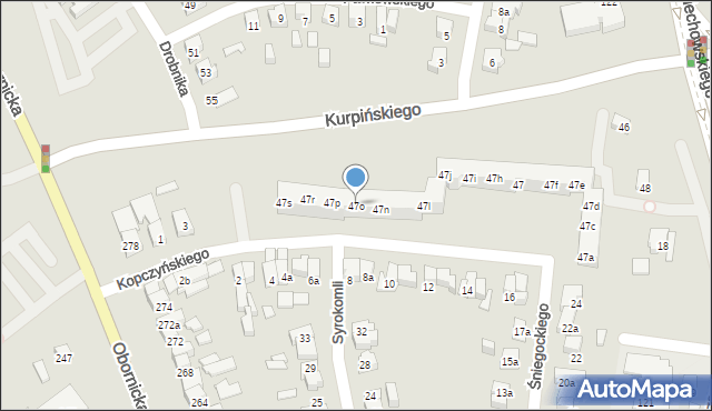 Poznań, Osiedle Króla Bolesława Chrobrego, 47o, mapa Poznania