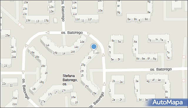 Poznań, Osiedle Stefana Batorego, 15j, mapa Poznania