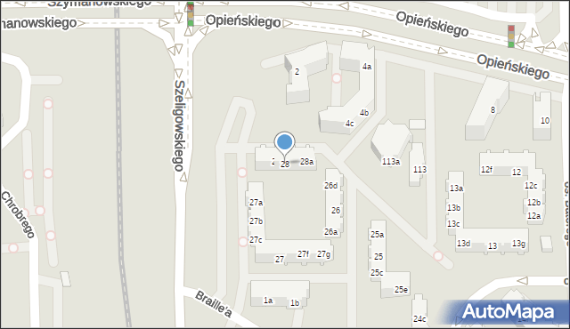 Poznań, Osiedle Stefana Batorego, 28, mapa Poznania