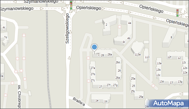 Poznań, Osiedle Stefana Batorego, 28d, mapa Poznania