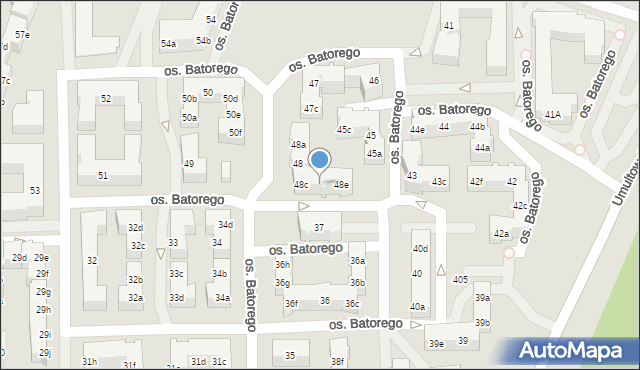 Poznań, Osiedle Stefana Batorego, 48d, mapa Poznania