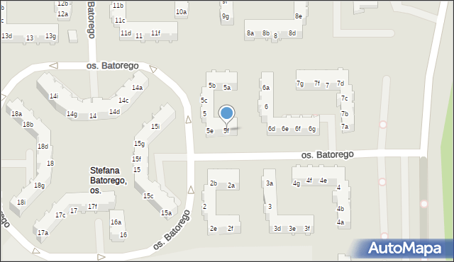 Poznań, Osiedle Stefana Batorego, 5f, mapa Poznania